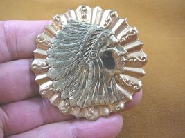 B-NATIVE-26) Native American Chieftain HEADDRESS pineapple brass Pin Pen... - €19,99 EUR