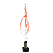 Abstract Metal Wall Art- Contemporary Modern Decor Vela Salmon Sculpture - £212.28 GBP