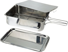 Excelsteel Stainless Steel Stovetop Smoker, 14 1/2&quot; X 10 1/2&quot; X 4&quot;, Silver - $39.95