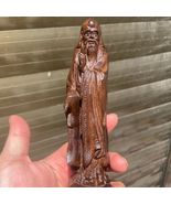 Wooden Lao-tzu  A 5.5  Inch Wooden Statue of Laozi: A Tribute to Ancient... - $34.24 CAD