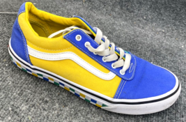 Vans Shoes Kids Size 5 Ward Lace Up Sneaker Colorblocking Blue White Skate - £15.02 GBP