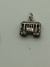 Vintage Sterling Silver 3D Trolley Cable Car Charm Pendant  Jewlery - $19.50