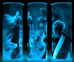 Glow in the Dark Final Fantasy 7 Sephiroth X Cloud Strife Cup Mug Tumbler 20oz - £18.16 GBP