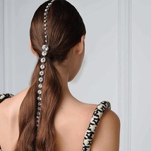1pcs Long Tassel Hairpin Wedding Headband Jewelry Rhinestone Designer Bridesmaid - £10.43 GBP