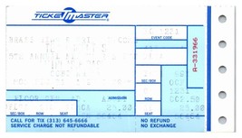 Ted Nugent Untorn Concert Ticket Stub December 31 1990 Detroit Michigan - £19.46 GBP
