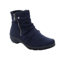 Romika Dora 07 dark BLUE Leather Waterproof Zip Boots Booties US 5  EU 36 - £30.12 GBP+