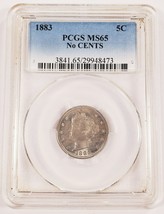 1883 5C Liberty Nickel NO CENTS Graded by PCGS as MS-65 - $346.49