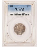 1883 5C Liberty Nickel NO CENTS Graded by PCGS as MS-65 - $476.57 CAD