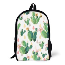 Mondxflaur Cactus Backpacks for School Kids Adults Lightweight Bag 16.9in - £18.83 GBP