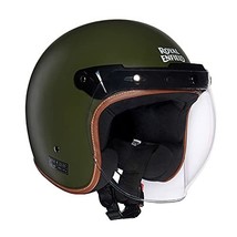 Motorcycle Helmet For Royal Enfield Jet Open Face Helmet with Clear Visor Battle - £119.89 GBP