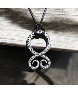 Rustic Infinity Pendant with Textured Spiral Design | Unique Jewelry - $422.44 MXN
