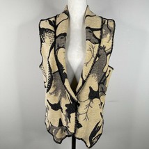 Beverly Robben Cardigan Sweater Vest Womens S Horses Equestrian Art to Wear - £73.51 GBP
