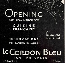 Le Cordon Bleu Restaurant 1929 Advertisement Connecticut Golf Club DWAA22 - £9.99 GBP