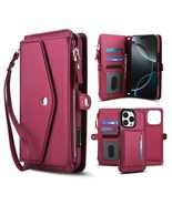 Generic For Google Pixel 9 PRO (Color: RED) Zipper Leather Wallet Case C... - $108.92