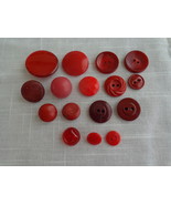 Buttons Red Misc’l (16) Vintage (#3761) - $13.76 CAD