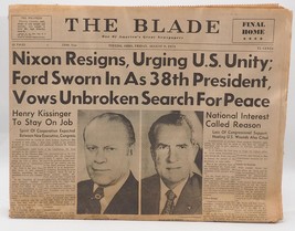 Vintage Toledo Lama August 9 1974 Richard Nixon Resigns - £46.64 GBP