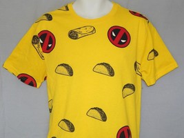 Deadpool Mens Size Medium Taco T-Shirt NEW Marvel Comics Book movie Yellow - £15.04 GBP