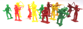 Vintage Plastic Cowboys &amp; Indians Figures Tim-mee Toys Processed Plastic... - £19.16 GBP