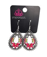 Paparazzi Atta Gala Pink Marquise Style Fashion Earrings - $10.81 CAD