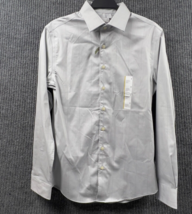 Goodfellow &amp; Co Shirt Mens Small Gray Plaid Standard Fit Non Iron Stretch NWT - £15.14 GBP