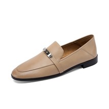 Women Loafers Shoes Genuine Leather Flat Shoes Round Toe Fahsion Ladies Footwear - £78.05 GBP