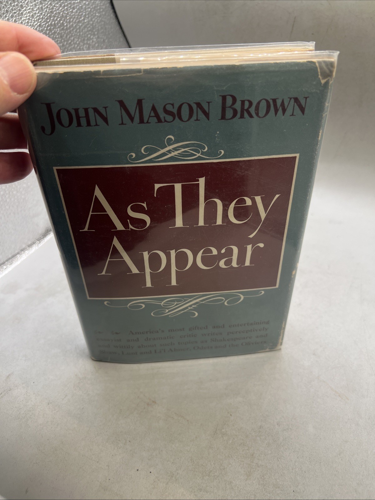 As They Appear by John Mason Brown (1952, 1st Edition HCDJ, Essays Vintage) - $15.83