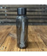 Starbucks Glass Tumbler Black Gray Waves Transparent Charcoal 16oz - $25.62 CAD
