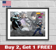 Marvel vs Capcom 2 Poster 18&quot; x 24&quot; Print Storm Jill Valentine MVC2 GameRoom Art - £10.60 GBP