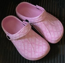 Bebe Girls Toddler Sandals Sz 11/12 XL Slingback Clogs Pink Rubber Water... - £10.66 GBP