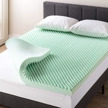 3 Inch Egg Crate Memory Foam Mattress Topper With Calming Aloe, Us Certified. - £80.71 GBP