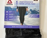 Reebok Women&#39;s Warm Performance Base Layer Pants Size Medium Black Camo NEW - $7.86