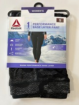 Reebok Women&#39;s Warm Performance Base Layer Pants Size Medium Black Camo NEW - $7.86