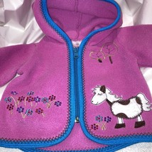 Hanna Andersson  Size 50 US Size 0-3 Months Fleece Zipper Pointy Hood Ja... - £11.76 GBP