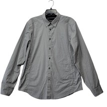 Tranquility Mayhem Long Sleeve Button Up Shirt Men&#39;s Size Large Gray Cla... - £3.47 GBP