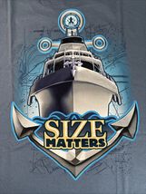 Amphibious Outfitters Men's T-Shirt XXXL Boating Size Matters Blue Short... - $18.99