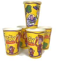 Vintage 1996 Disney Pixar Toy Story Movie Paper Cup Burger King Restaurant 5 U22 - £14.58 GBP