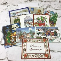 Vintage Christmas Cards Americana Holiday Nostalgia Season’s Greetings L... - $11.88