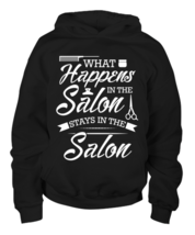 What Happens in the Salon Stays in the Salon-05, black Youth Hoodie. Model  - £32.16 GBP