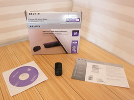 Belkin F5D8053 Wireless N USB Adapter (V6) Complete In Box - $18.55