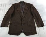 Vintage Carl Sterr Cashmere Wool Sport Coat Mens 40R Chocolate Brown Tweed - $44.54