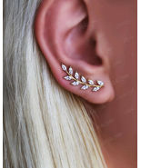 1.50Ct Marquise Cut VVS1 Diamond Ear Climber Earrings In 14K Yellow Gold... - £67.71 GBP