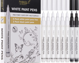 White Paint Pens, 8 Pack 0.7Mm Acrylic Permanent Marker 6 White 2 Black ... - $19.32