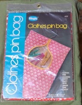Vintage Magla Clothes Pin Bag No. 30 NOS 1987 10&quot;x15&quot; Red Hankerchief Pa... - £15.42 GBP