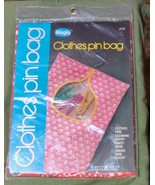 Vintage Magla Clothes Pin Bag No. 30 NOS 1987 10&quot;x15&quot; Red Hankerchief Pa... - £15.12 GBP