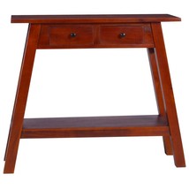 Console Table Classical Brown 90x30x75cm Solid Mahogany Wood - £81.01 GBP