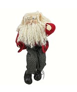 Mi Ru Ca Design Santa Claus Elf Shelf Sitter Pointed Ears Red Jacket Fig... - £27.12 GBP