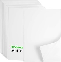 Premium Printable Vinyl Sticker Paper - 50 Matte White Waterproof Decal Paper - £25.62 GBP