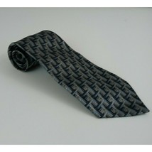 Claiborne Blue &amp; Silver Tie With Woven Style Designs - £11.48 GBP