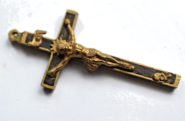 ⭐antique crucifix bronze,pendant,religious cross ⭐ - £30.25 GBP