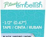 Brother P-Touch Embellish Black Print on Pastel Blue Tape TZEMQ531M  ~½... - $22.82